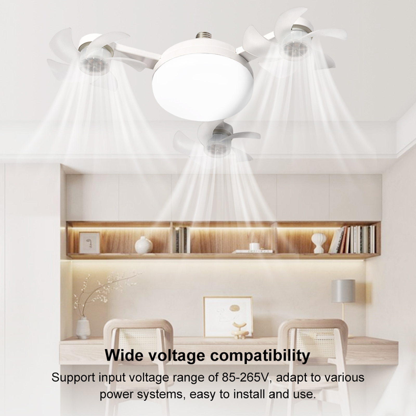 Drone Led Light - 2-in-1 E26/E27 Schraubfassung Deckenventilator mit Licht,