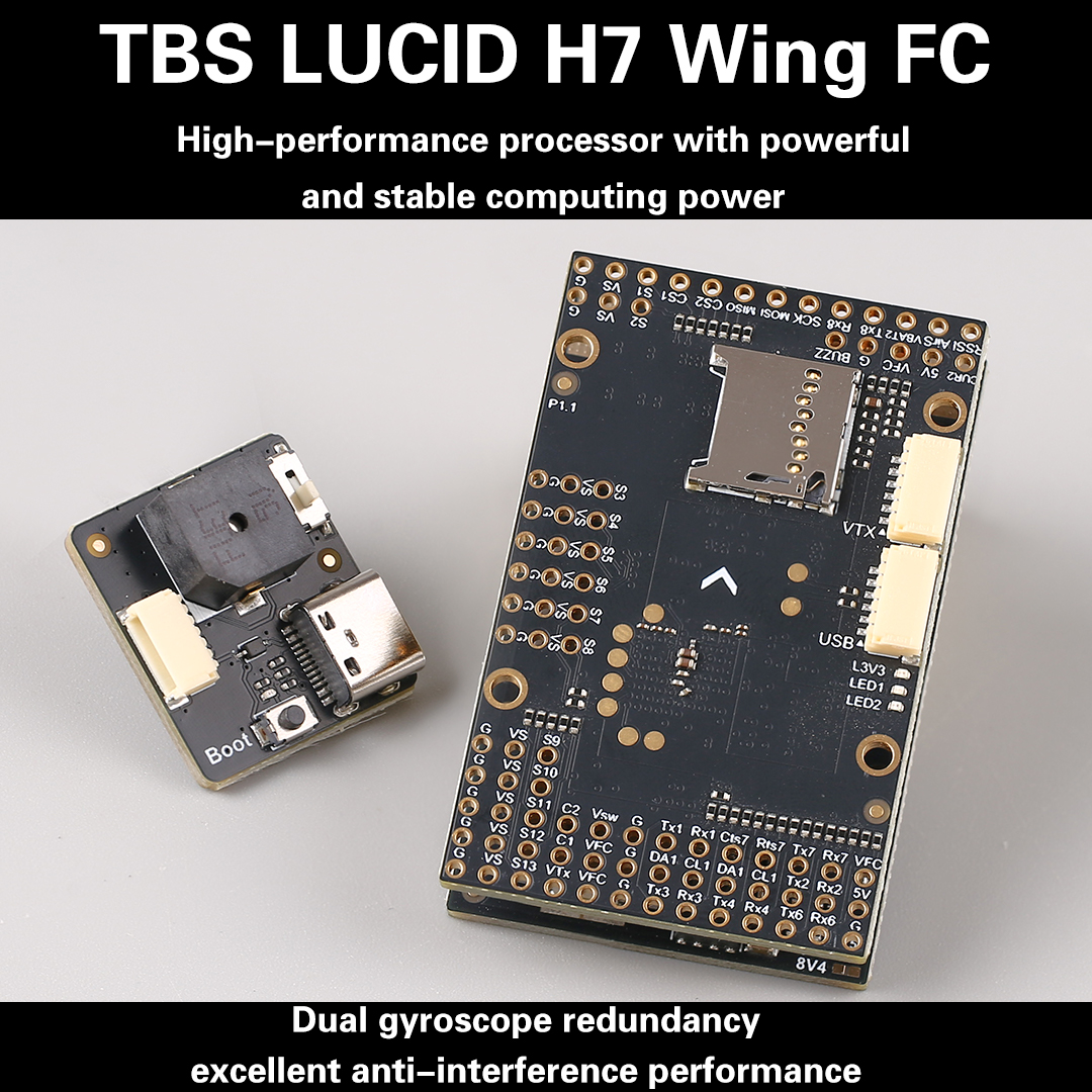 Drone Flight Controller - TBS LUCID H7 WING FC Dual-Gyroskop-Steuermodul
