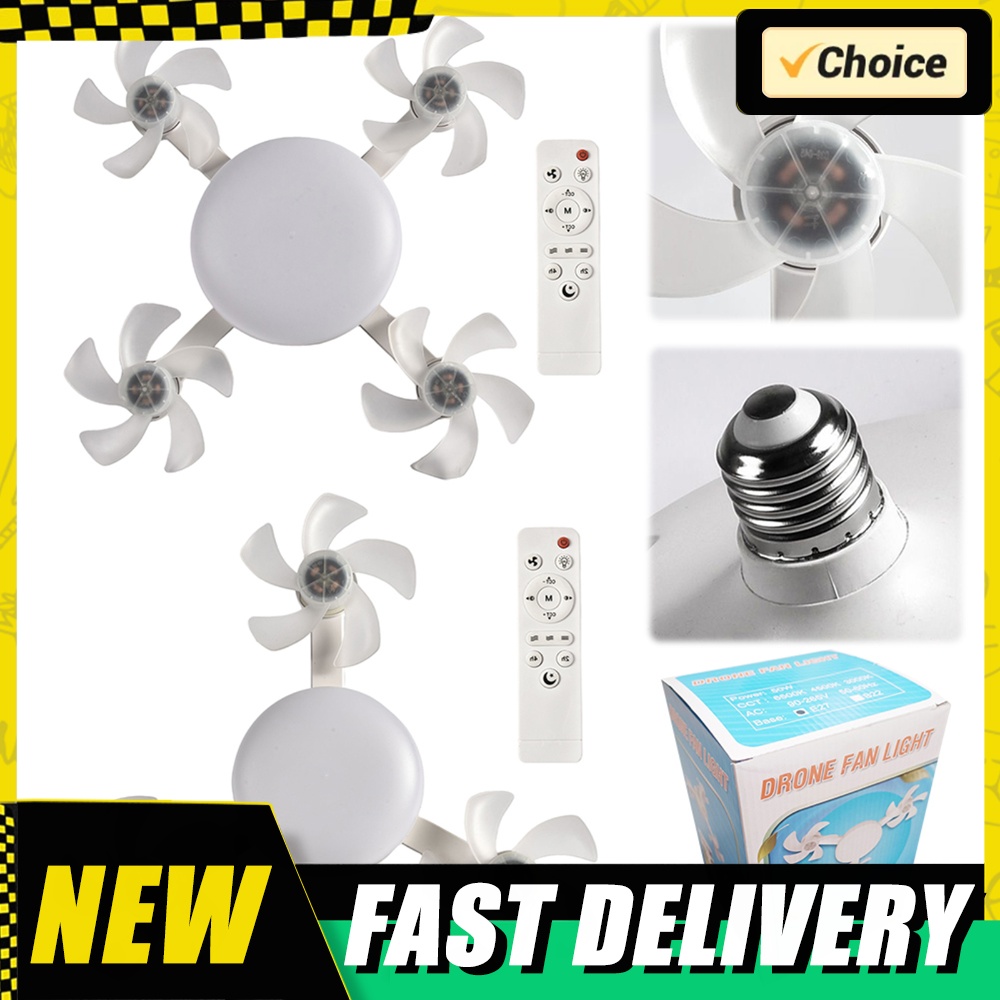 Drone Led Light - E26/E27 Schraubfassung Deckenventilator mit LED-Beleuchtung, dimmbar,