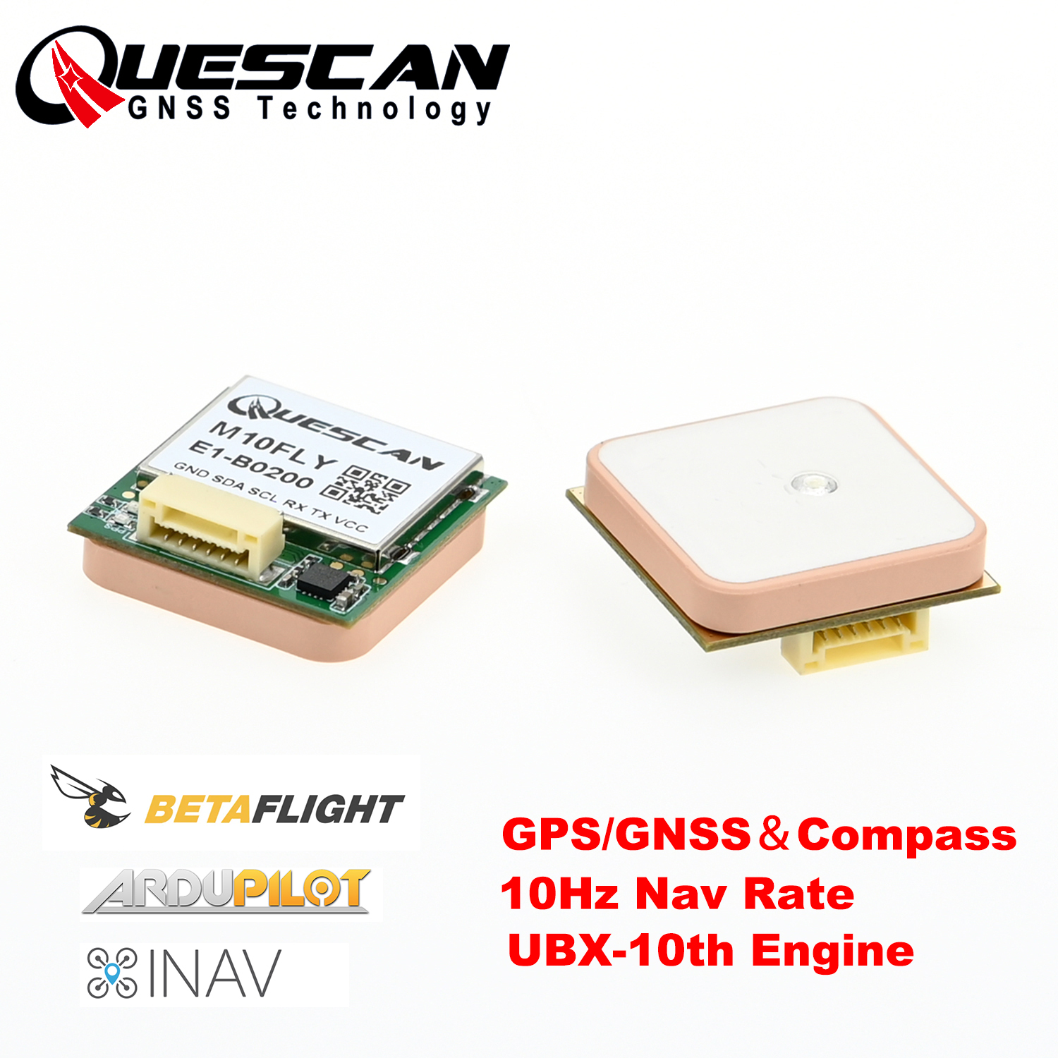 Drone Gps Module - Quescan 25mm*25mm M10FLY 10Hz M10 GPS