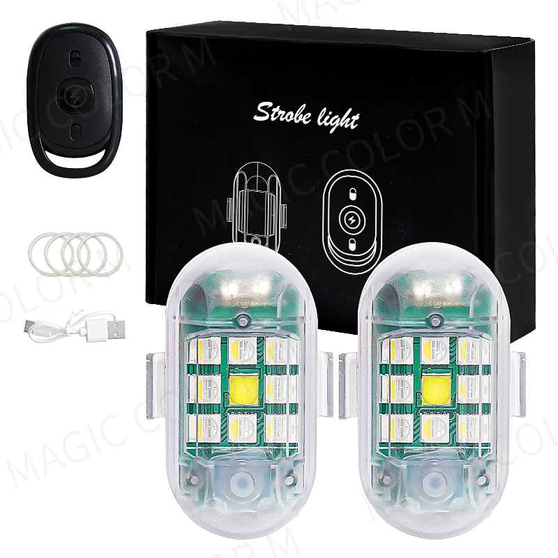 Drone Led Light - 2 Stück drahtlose LED-Blitzlicht Fernbedienung Warn