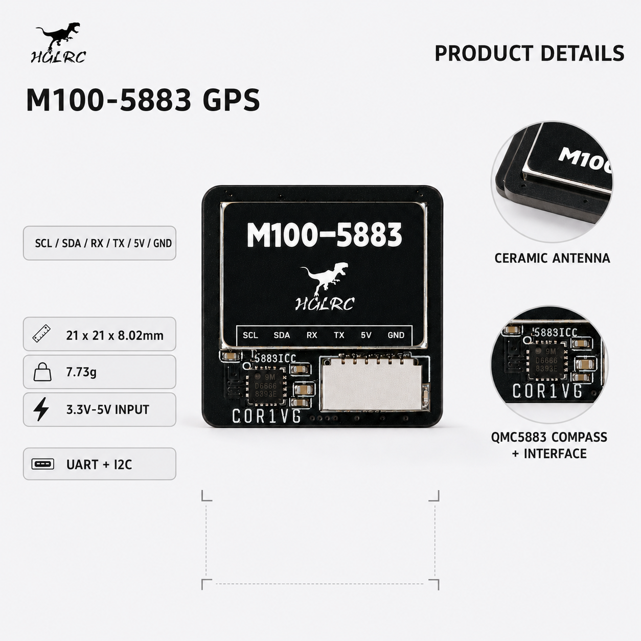 HGLRC M100-5883 GPS-Kompassmod – Drone Compass Bewertung und Preis