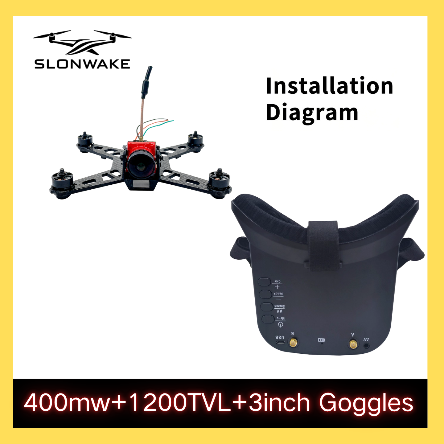 SLONWAKE 5,8G 48CH FPV 400mw V – Drone Camera Bewertung und Preis
