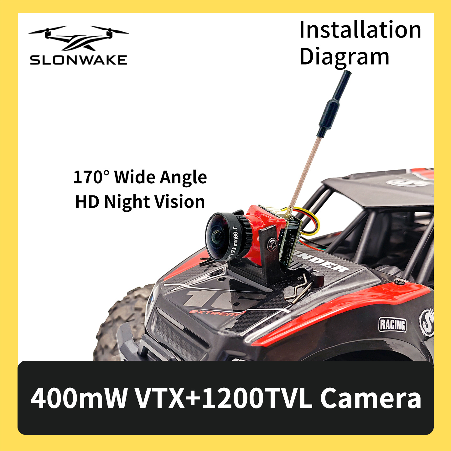 SLONWAKE 5,8G 48CH FPV 400mw V – Drone Camera Bewertung und Preis