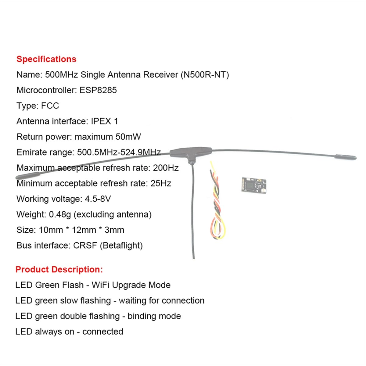 500MHz Empfänger 500,5MHz-524, – Drone Antenna Bewertung und Preis